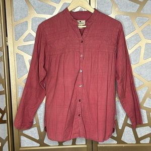 Women's WOOLRICH Rust colored Long Sleeve Button Up Blouse‎